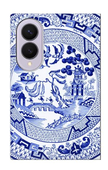 S2768 Willow Pattern Graphic Case For Samsung Galaxy Z Fold 8