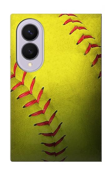 S3031 Yellow Softball Ball Case For Samsung Galaxy Z Fold 8