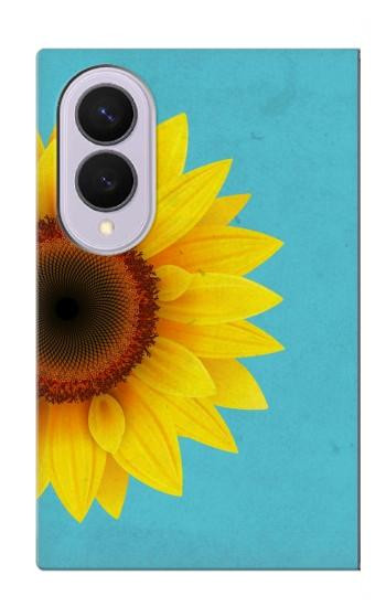 S3039 Vintage Sunflower Blue Case For Samsung Galaxy Z Fold 8