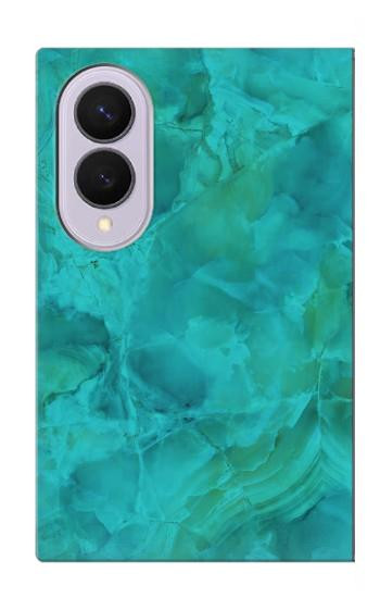 S3147 Aqua Marble Stone Case For Samsung Galaxy Z Fold 8