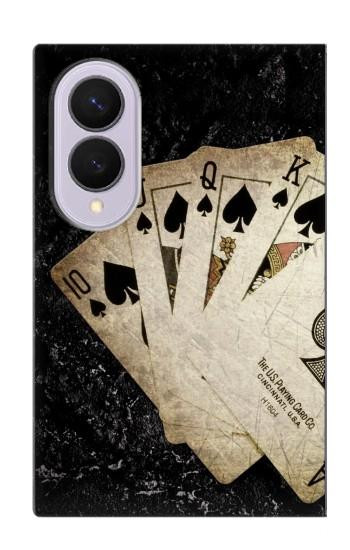S3231 Vintage Royal Straight Flush Cards Case For Samsung Galaxy Z Fold 8