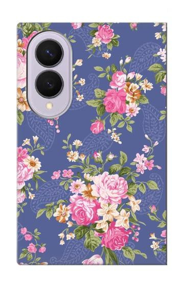 S3265 Vintage Flower Pattern Case For Samsung Galaxy Z Fold 8