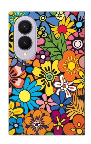 S3281 Colorful Hippie Flowers Pattern Case For Samsung Galaxy Z Fold 8