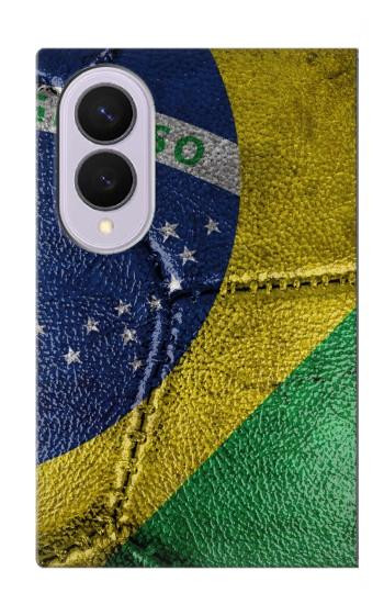 S3297 Brazil Flag Vintage Football Graphic Case For Samsung Galaxy Z Fold 8