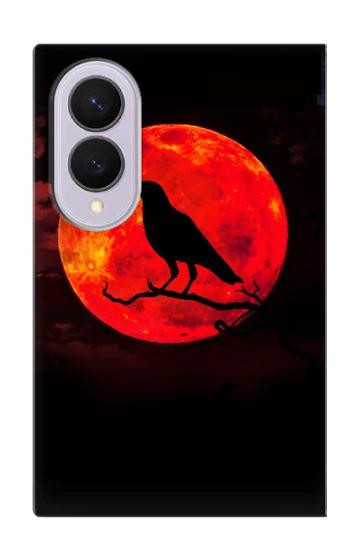 S3328 Crow Red Moon Case For Samsung Galaxy Z Fold 8