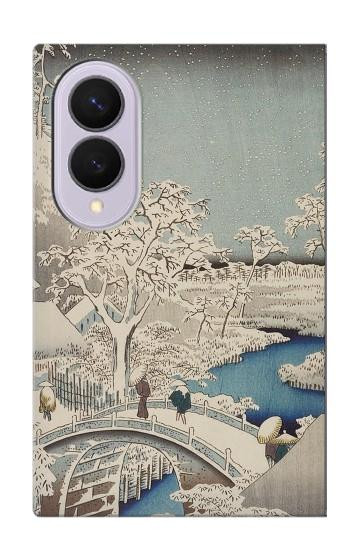 S3350 Utagawa Hiroshige Drum Bridge Yuhi Hill in Meguro Case For Samsung Galaxy Z Fold 8