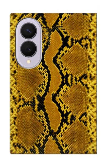 S3365 Yellow Python Skin Graphic Print Case For Samsung Galaxy Z Fold 8