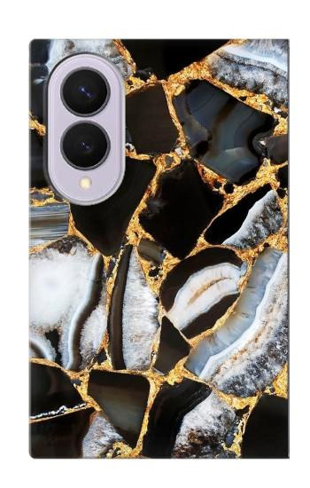S3419 Gold Marble Graphic Print Case For Samsung Galaxy Z Fold 8