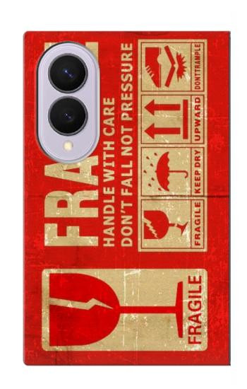 S3552 Vintage Fragile Label Art Case For Samsung Galaxy Z Fold 8