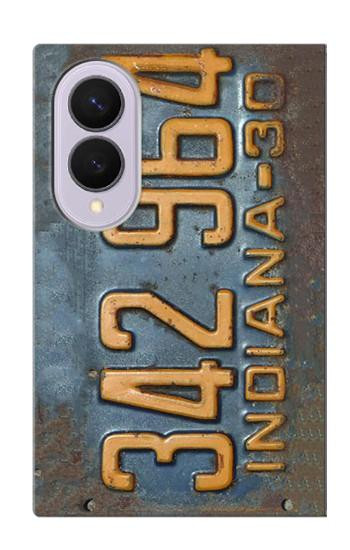 S3750 Vintage Vehicle Registration Plate Case For Samsung Galaxy Z Fold 8
