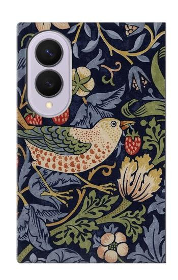 S3791 William Morris Strawberry Thief Fabric Case For Samsung Galaxy Z Fold 8