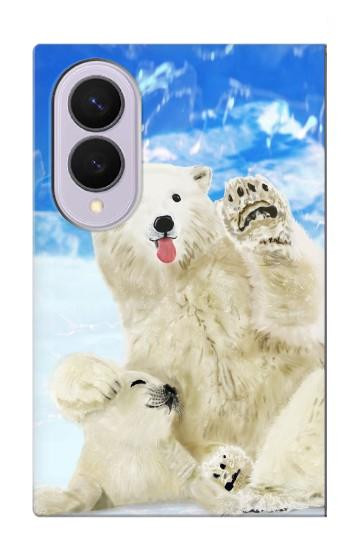 S3794 Arctic Polar Bear and Seal Paint Case For Samsung Galaxy Z Fold 8