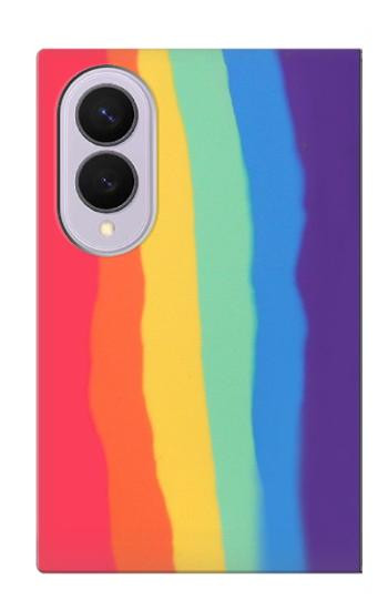 S3799 Cute Vertical Watercolor Rainbow Case For Samsung Galaxy Z Fold 8