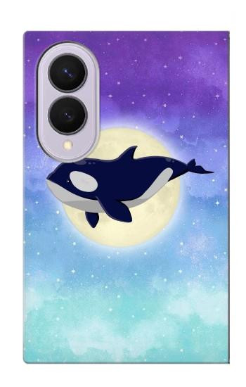 S3807 Killer Whale Orca Moon Pastel Fantasy Case For Samsung Galaxy Z Fold 8