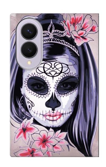 S3821 Sugar Skull Steam Punk Girl Gothic Case For Samsung Galaxy Z Fold 8