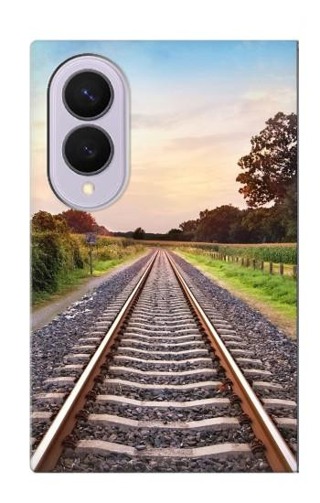 S3866 Railway Straight Train Track Case For Samsung Galaxy Z Fold 8