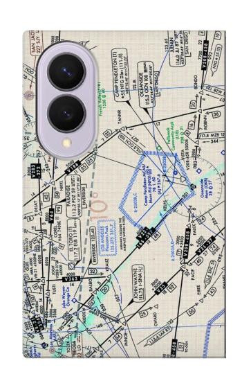 S3882 Flying Enroute Chart Case For Samsung Galaxy Z Fold 8