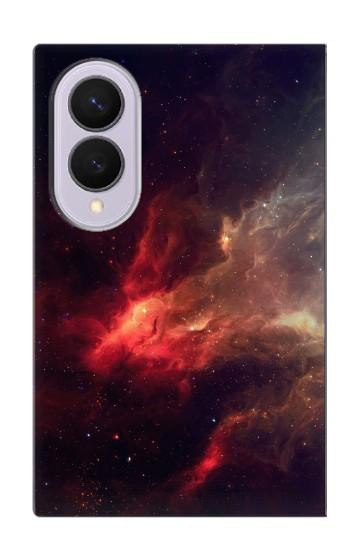 S3897 Red Nebula Space Case For Samsung Galaxy Z Fold 8