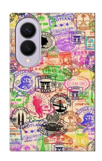 S3904 Travel Stamps Case For Samsung Galaxy Z Fold 8