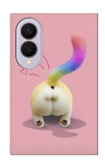 S3923 Cat Bottom Rainbow Tail Case For Samsung Galaxy Z Fold 8