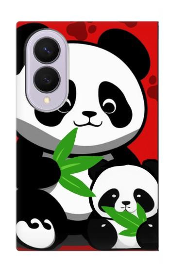S3929 Cute Panda Eating Bamboo Case For Samsung Galaxy Z Fold 8