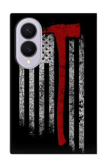 S3958 Firefighter Axe Flag Case For Samsung Galaxy Z Fold 8