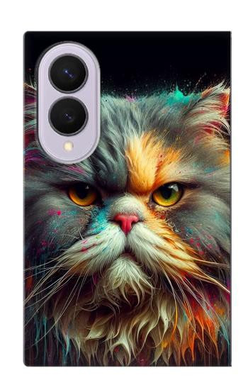 S3971 Cat Painted Color Case For Samsung Galaxy Z Fold 8