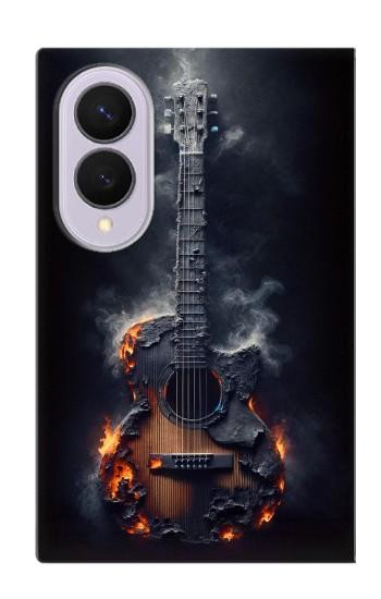 S3972 Burned Acoustic Guitar Graphic Case For Samsung Galaxy Z Fold 8