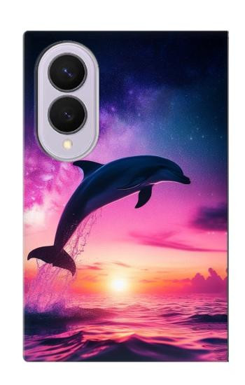 S3980 Dolphin Sunset Milky Way Case For Samsung Galaxy Z Fold 8
