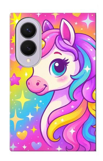 S4057 Cute Unicorn Cartoon Case For Samsung Galaxy Z Fold 8