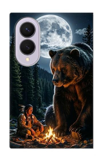 S4095 Majestic Bear Indian Wilderness Art Case For Samsung Galaxy Z Fold 8