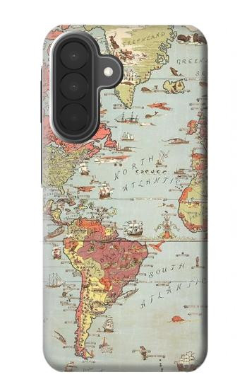 S3418 Vintage World Map Case For Samsung Galaxy A27
