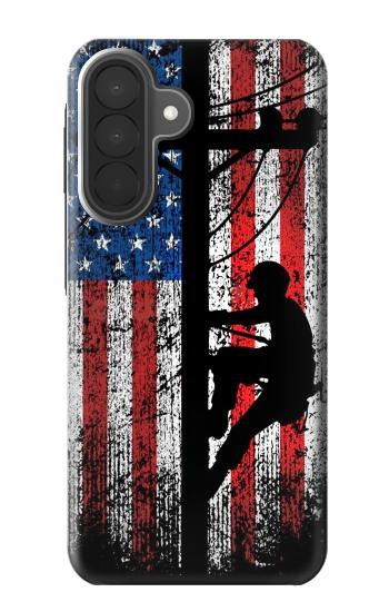 S3803 Electrician Lineman American Flag Case For Samsung Galaxy A27
