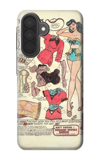 S3820 Vintage Cowgirl Fashion Paper Doll Case For Samsung Galaxy A27