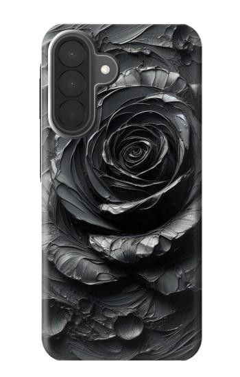 S3969 Black Rose Hard Brush Stroke Case For Samsung Galaxy A27
