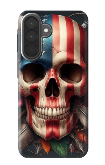 S4015 Skull American Flag Case For Samsung Galaxy A27