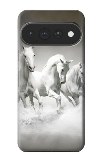 S0933 White Horses Case For Google Pixel 11, 11 Pro