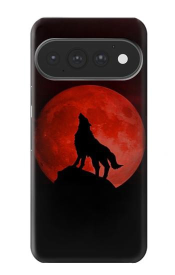 S2955 Wolf Howling Red Moon Case For Google Pixel 11, 11 Pro