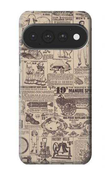 S3819 Retro Vintage Paper Case For Google Pixel 11, 11 Pro