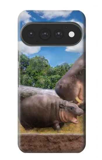 S4031 Baby Hippo Hippopotamus Family Case For Google Pixel 11, 11 Pro