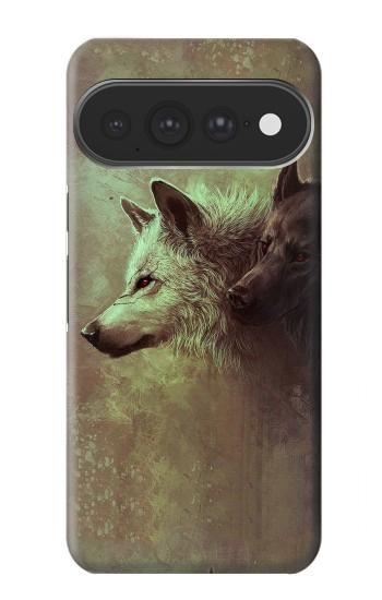 S0931 White Black Wolf Case For Google Pixel 11 Pro XL