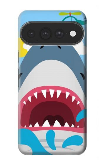 S3947 Shark Helicopter Cartoon Case For Google Pixel 11 Pro XL