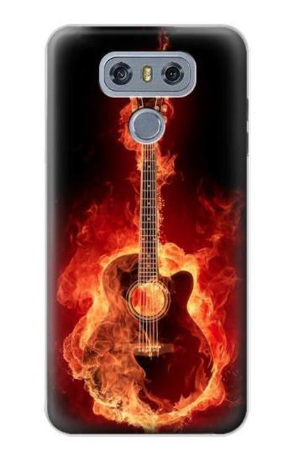 S0415 Fire Guitar Burn Case For LG G6