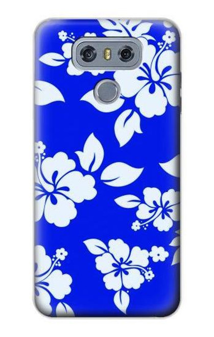 S2244 Hawaiian Hibiscus Blue Pattern Case For LG G6