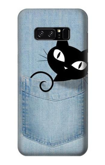 S2641 Pocket Black Cat Case For Note 8 Samsung Galaxy Note8