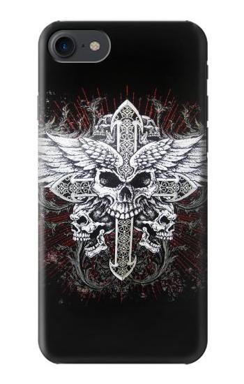 S1434 Skull Wing Tattoo Biker Case For iPhone 7, iPhone 8