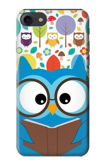 S2521 Cute Nerd Owl Cartoon Case For iPhone 7, iPhone 8