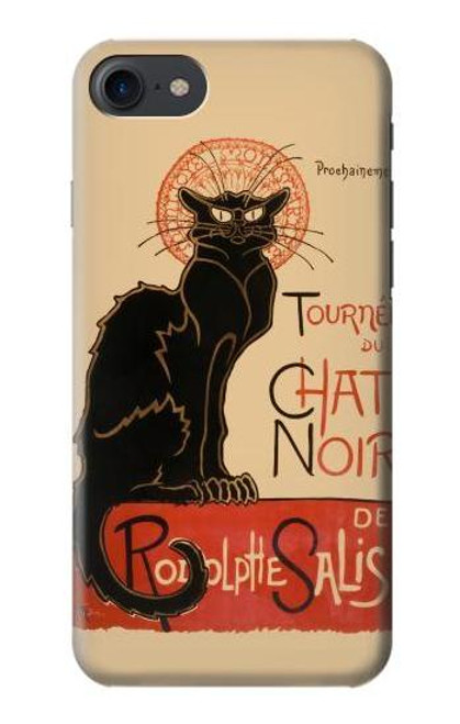 S2739 Chat Noir Black Cat Vintage Case For iPhone 7, iPhone 8