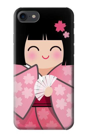 S3042 Japan Girl Hina Doll Kimono Sakura Case For iPhone 7, iPhone 8
