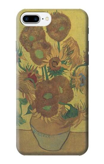 S0214 Van Gogh Vase Fifteen Sunflowers Case For iPhone 7 Plus, iPhone 8 Plus
